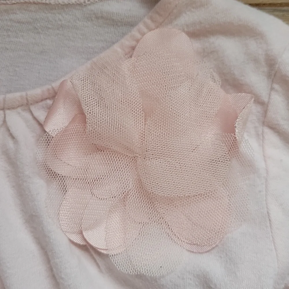 *3/$15* Carter's Size 5T Girls Pink Long Sleeve Tee with Decorative Detail